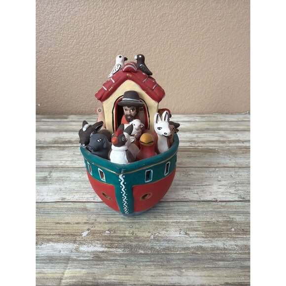 Other - Vintage Hand Painted Folk Art Noah’s Ark Figurine 5.5" H